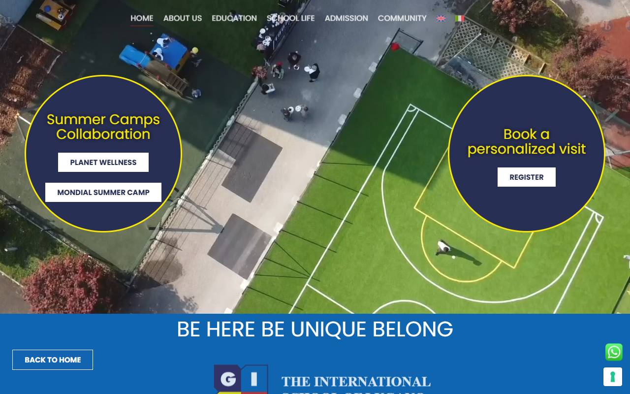 Anteprima del sito: GIS The International School of Lugano SA