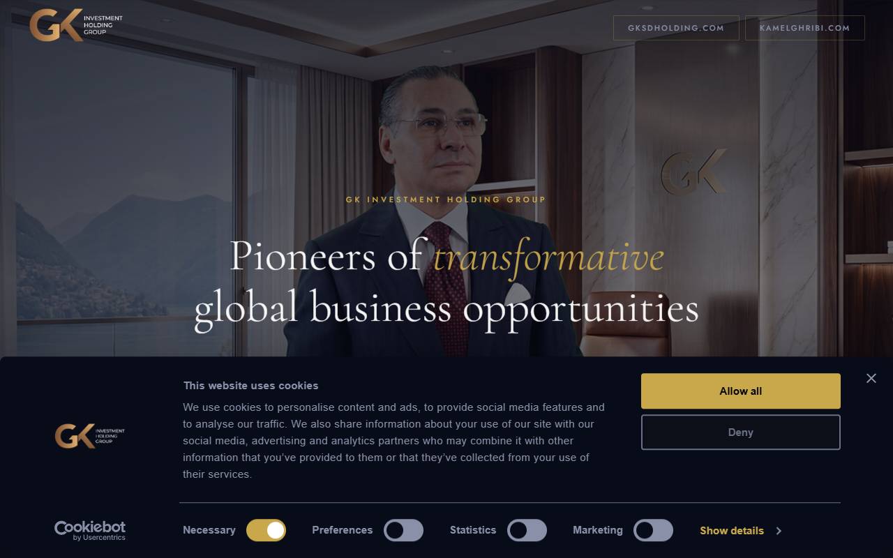 Anteprima del sito: GK Investment Holding SA