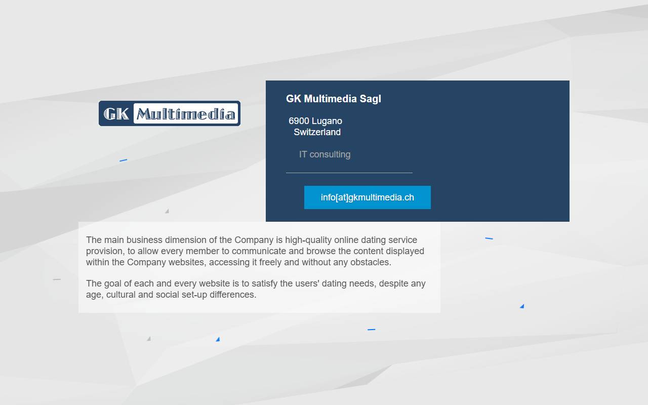 Anteprima del sito: GK Multimedia Sagl