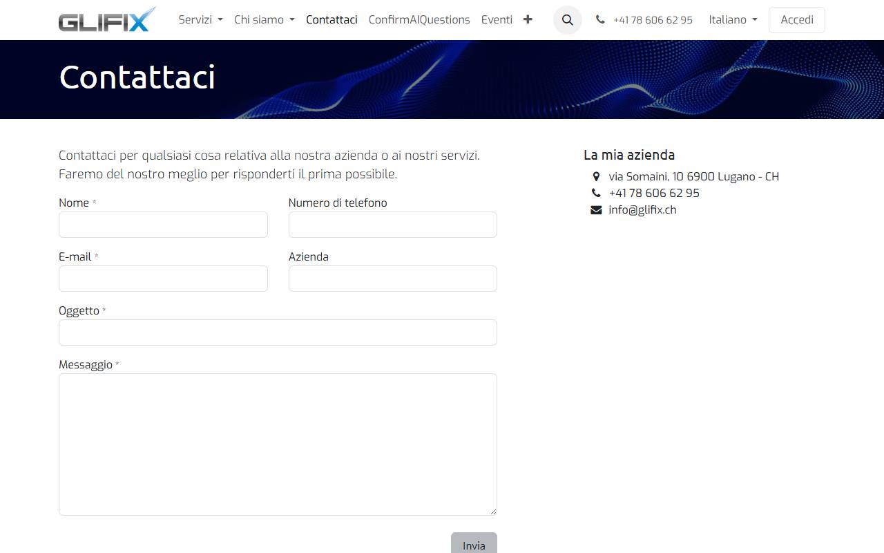 Anteprima del sito: Glifix SA