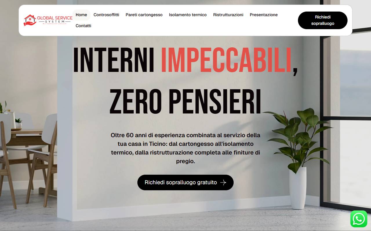 Anteprima del sito: Global Service System Sagl