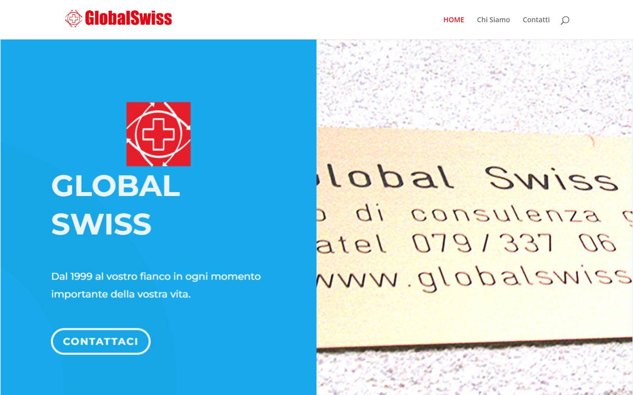 Anteprima del sito: Global Swiss, servizi di consulenza globale, di Redaelli e Saldana