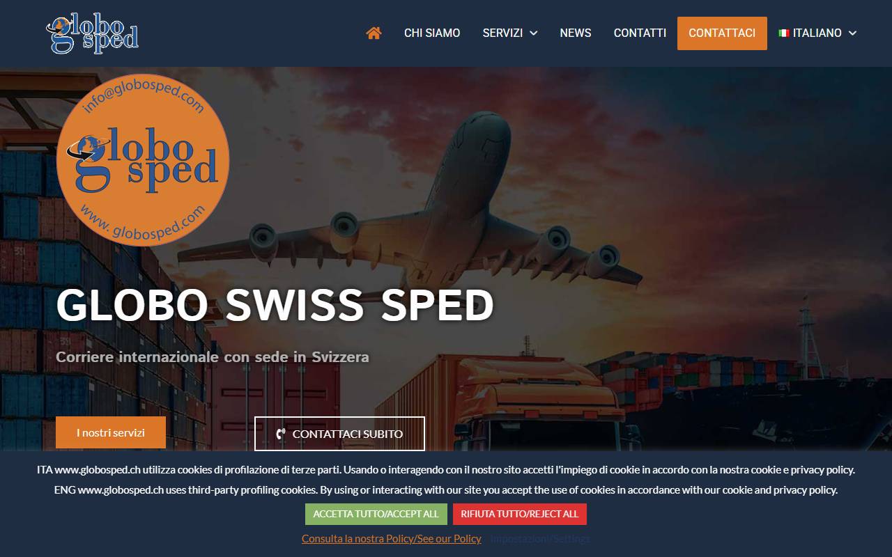 Anteprima del sito: Globo Swiss Sped Sagl