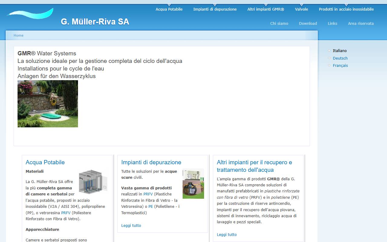 Anteprima del sito: G. Müller-Riva SA