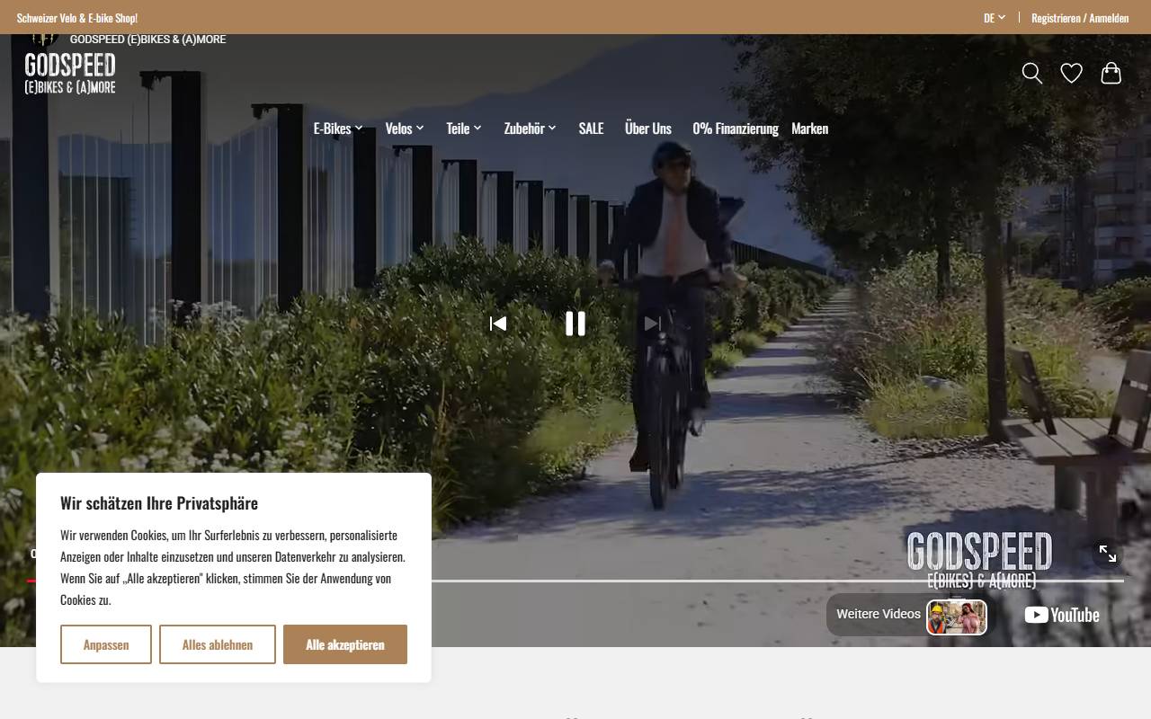 Anteprima del sito: GODSPEED SAGL