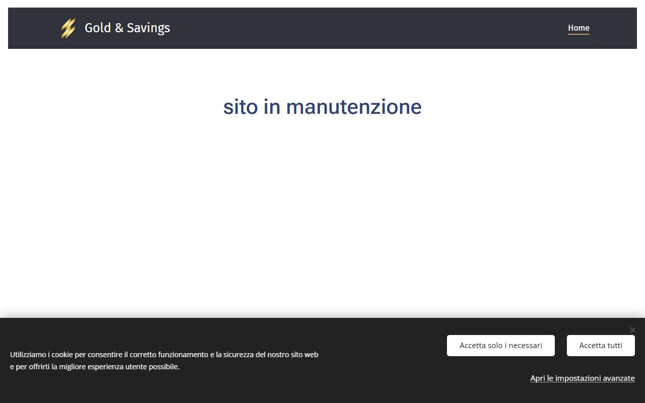 Anteprima del sito: Gold & Savings Sagl