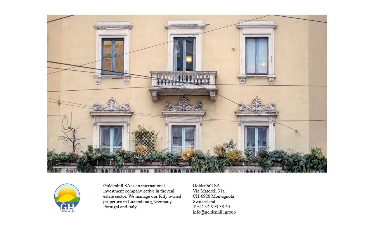 Anteprima del sito: Goldenhill SA