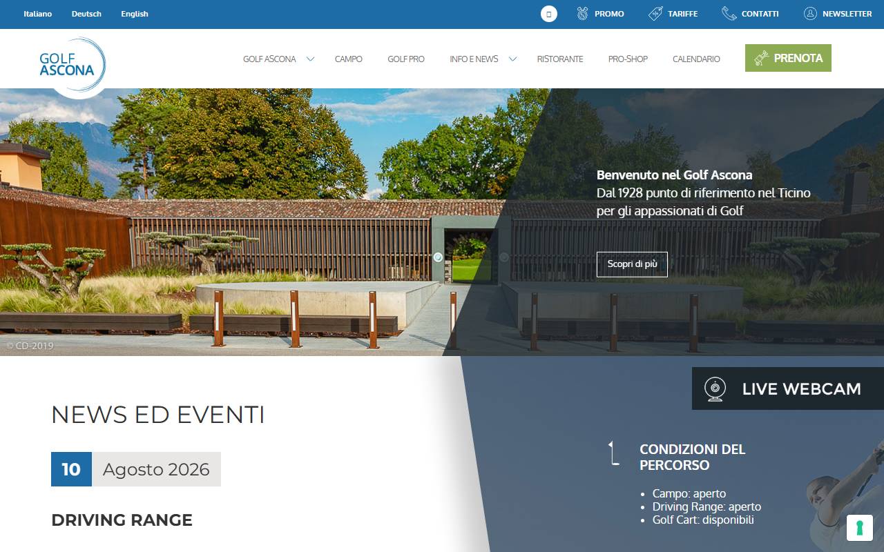 Anteprima del sito: Golf Club Patriziale