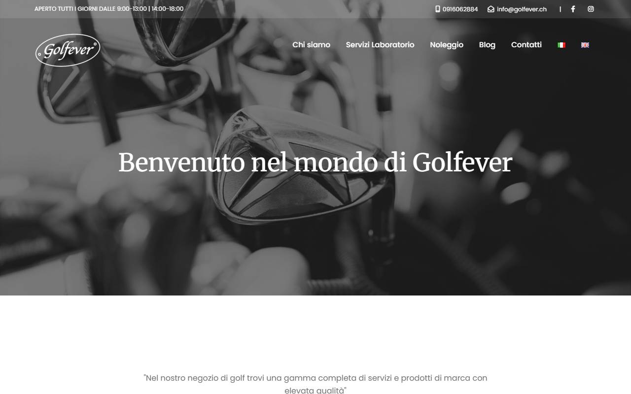 Anteprima del sito: Golfever Golfie Sagl