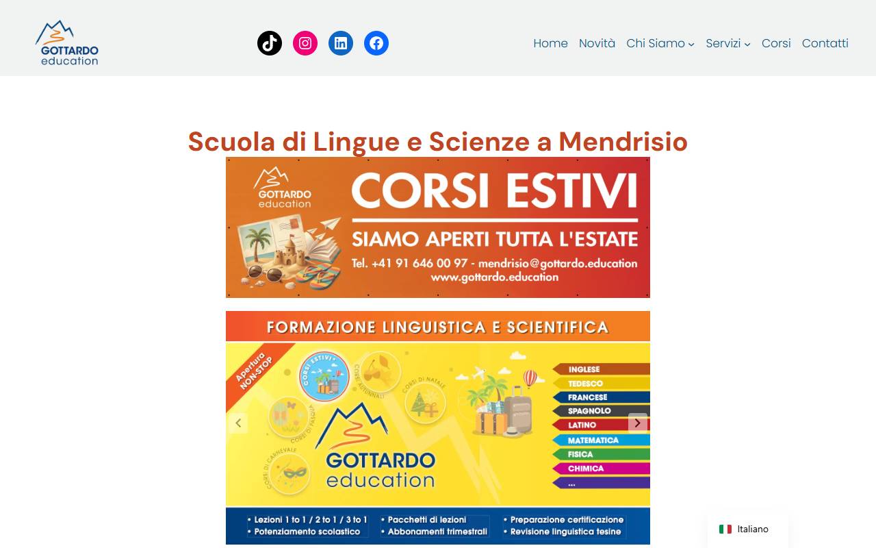 Anteprima del sito: GOTTARDO EDUCATION SAGL