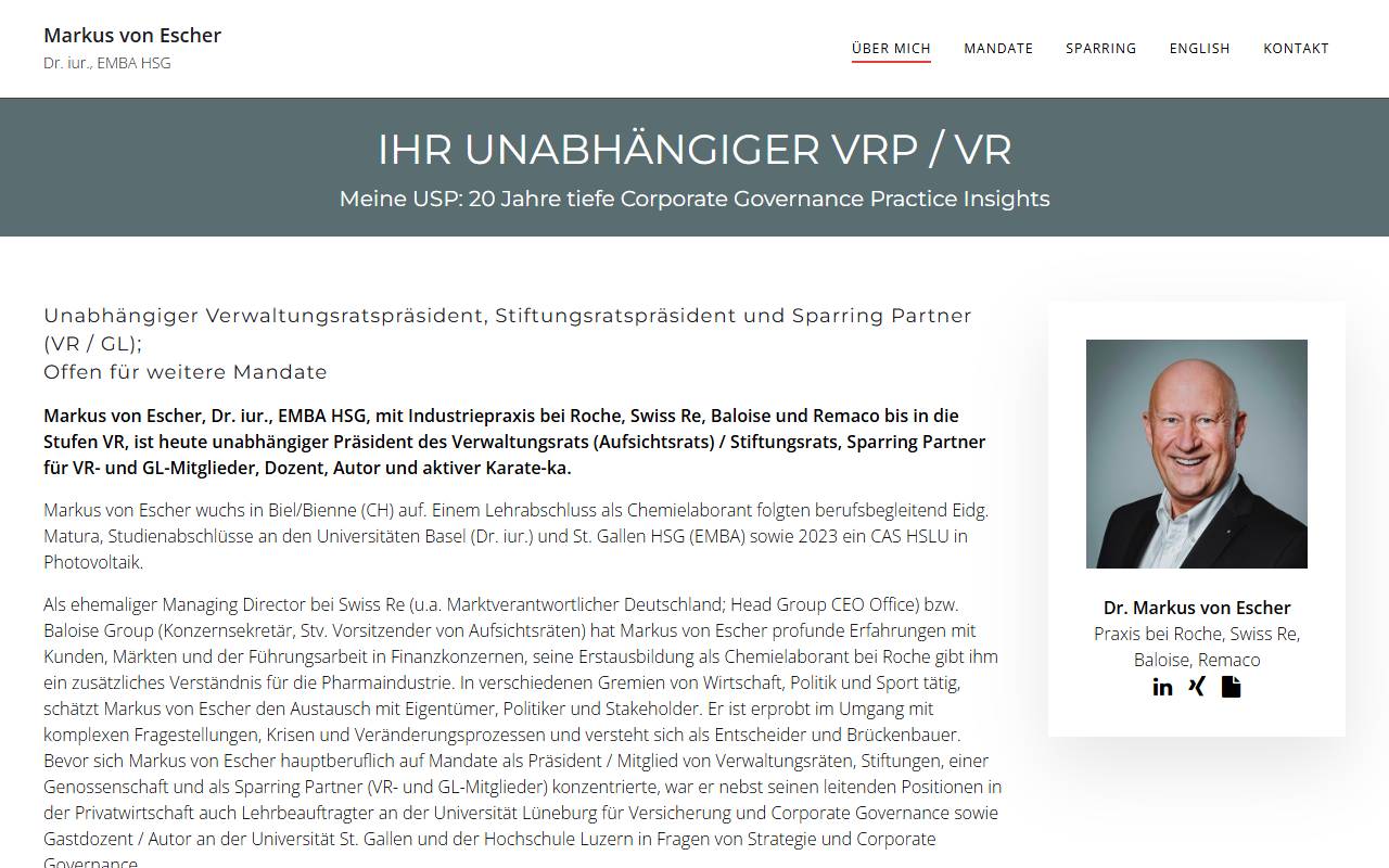 Anteprima del sito: Governance Consulting Sagl