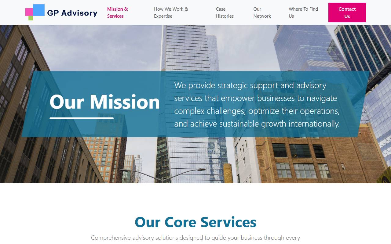 Anteprima del sito: GP ADVISORY & INVESTMENTS SAGL