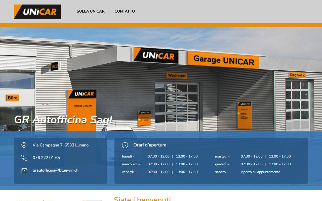 Anteprima del sito: GR Autofficina Sagl