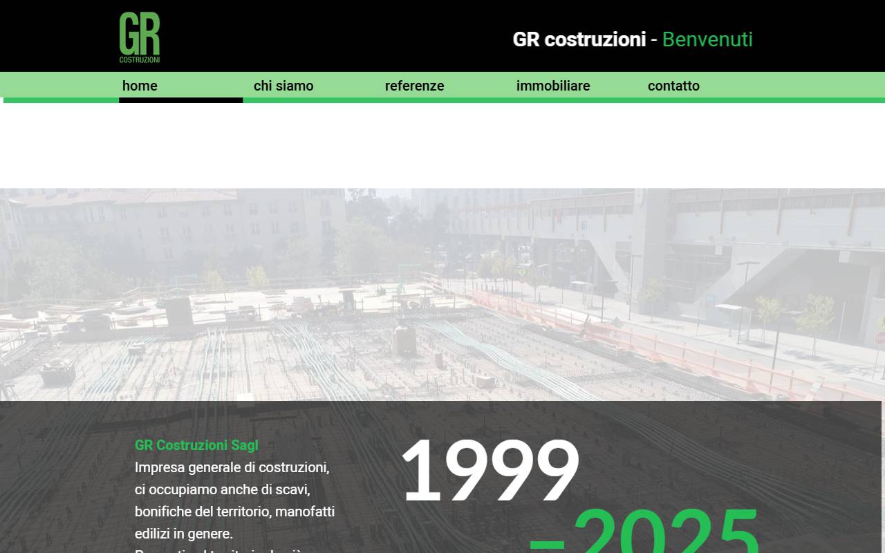 Anteprima del sito: G.R. COSTRUZIONI Sagl