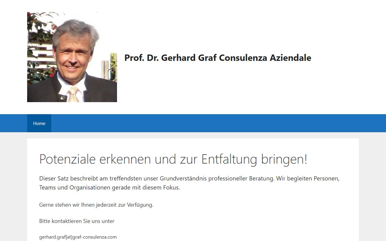 Anteprima del sito: Gerhard Graf Consulenza Aziendale