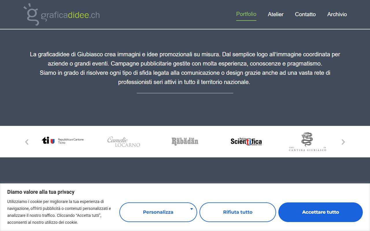Anteprima del sito: Graficadidee.ch - Pythoud Nicolas