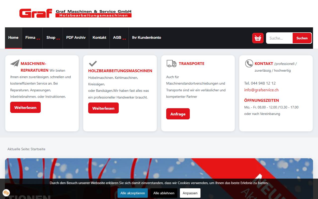 Anteprima del sito: GR & AF Service Sagl