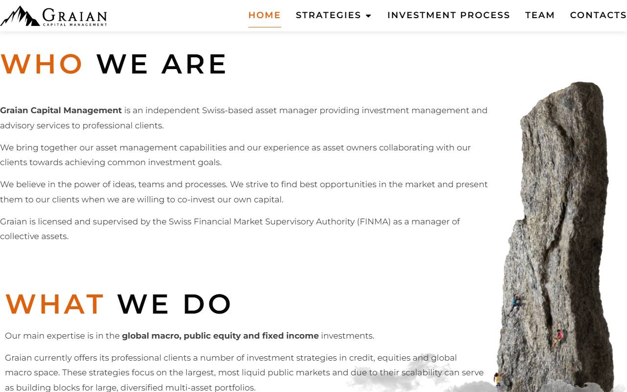 Anteprima del sito: Graian Capital Management SA
