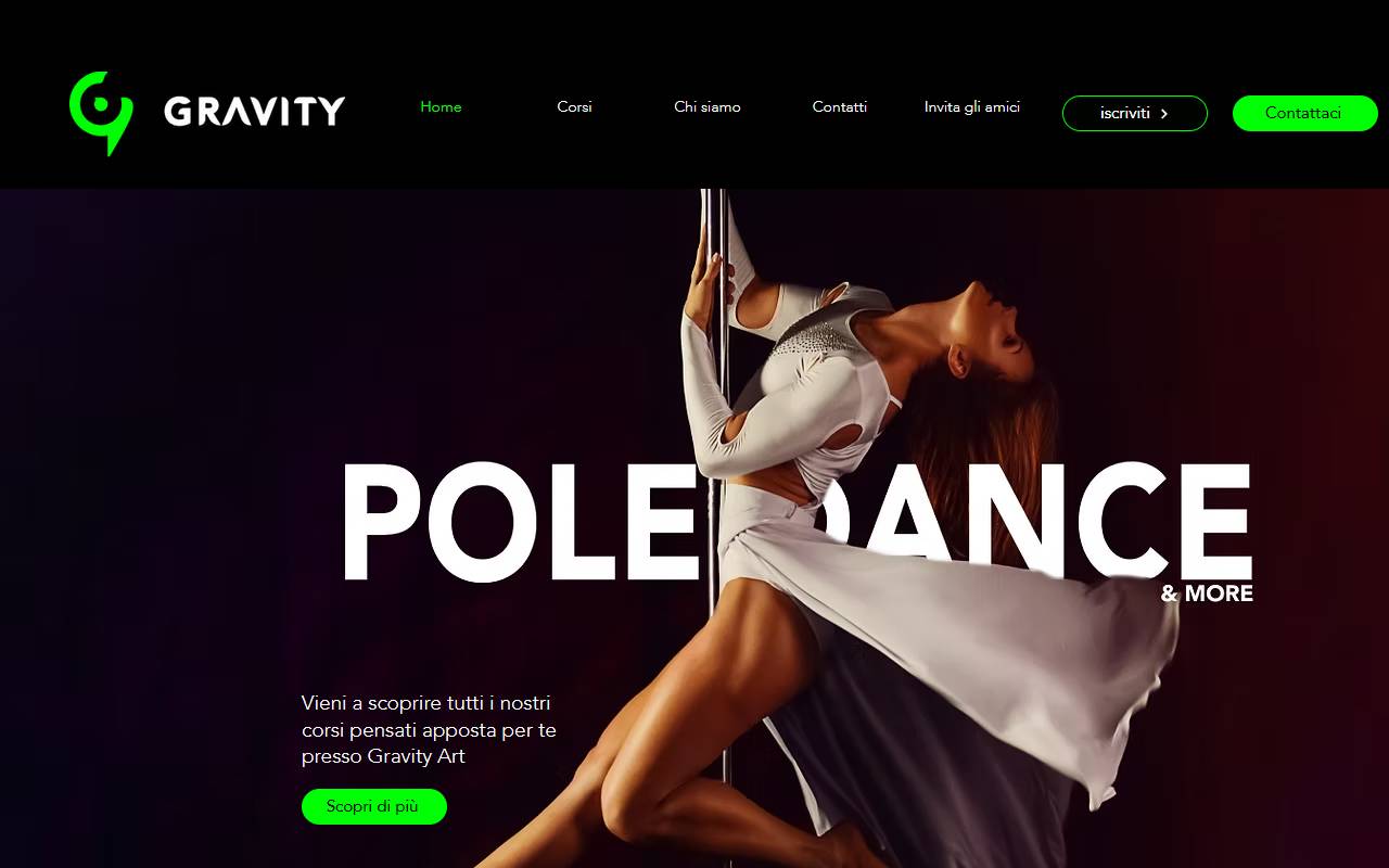 Anteprima del sito: Gravity Art Studio Sagl