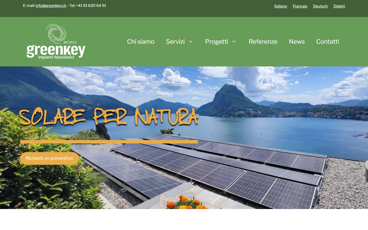 Anteprima del sito: Greenkey SA, succursale di Airolo