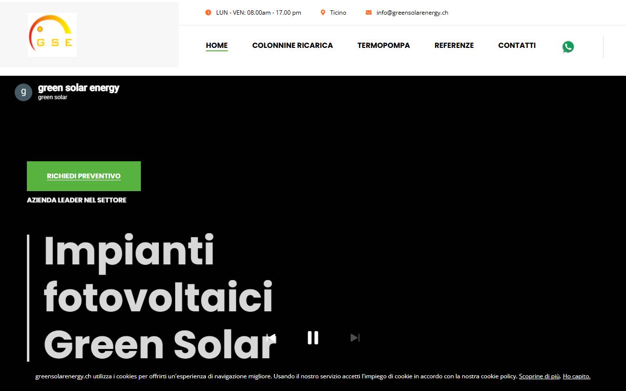 Anteprima del sito: Green Solar Energy Sagl