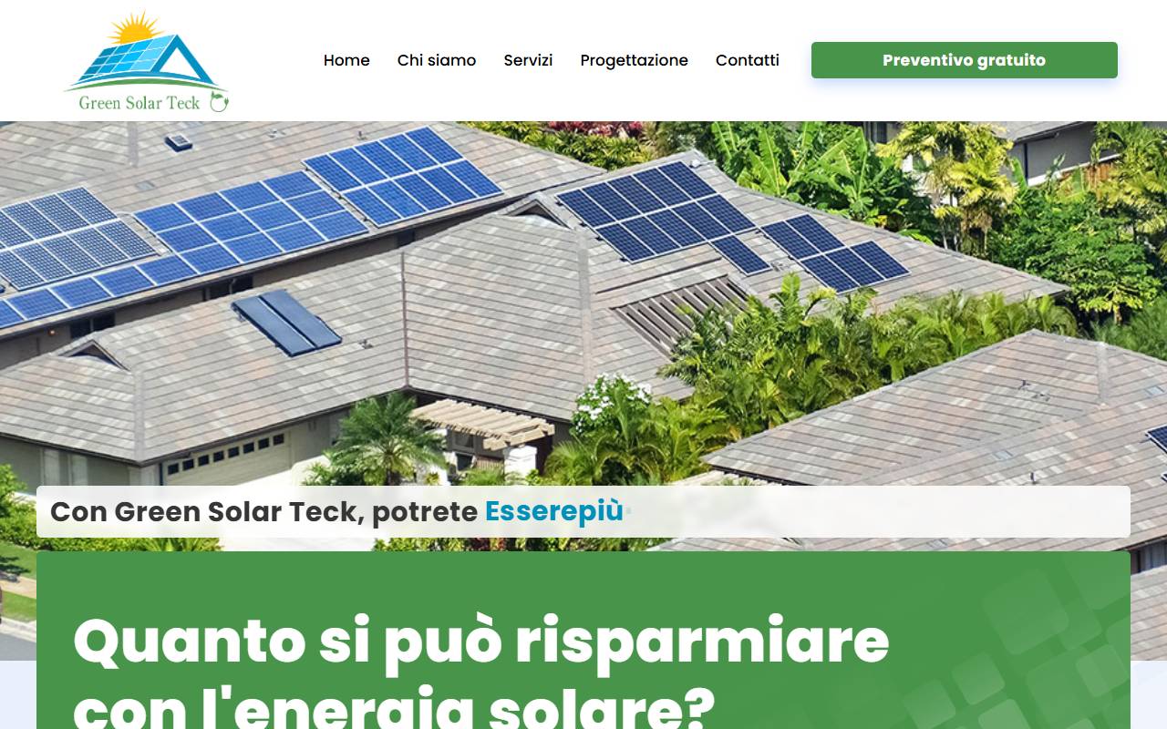 Anteprima del sito: Green Solar Teck Sagl