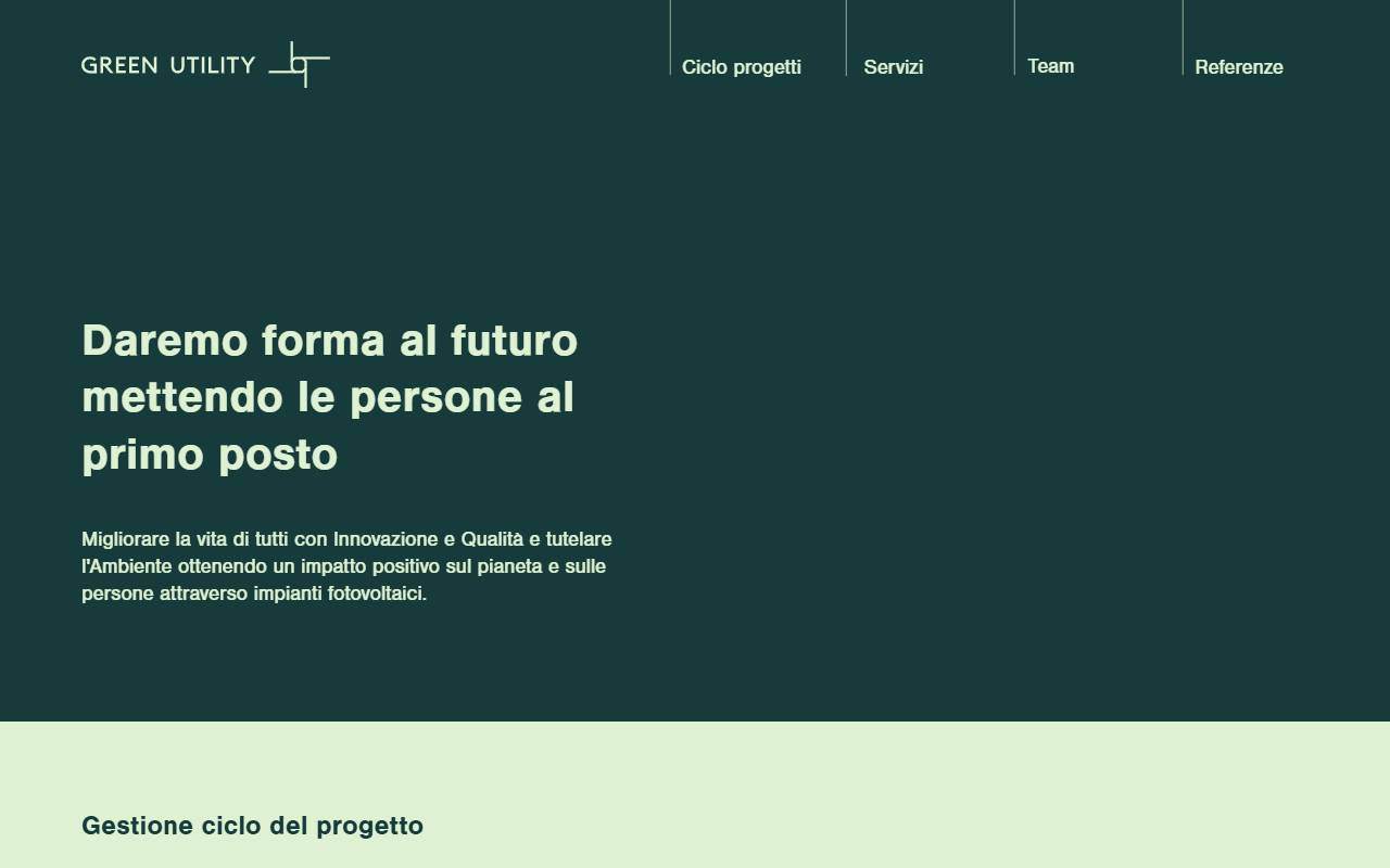 Anteprima del sito: Green Utility Sagl