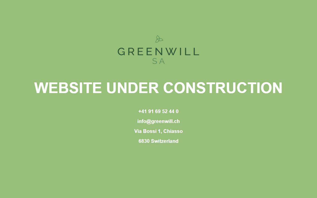 Anteprima del sito: Greenwill SA