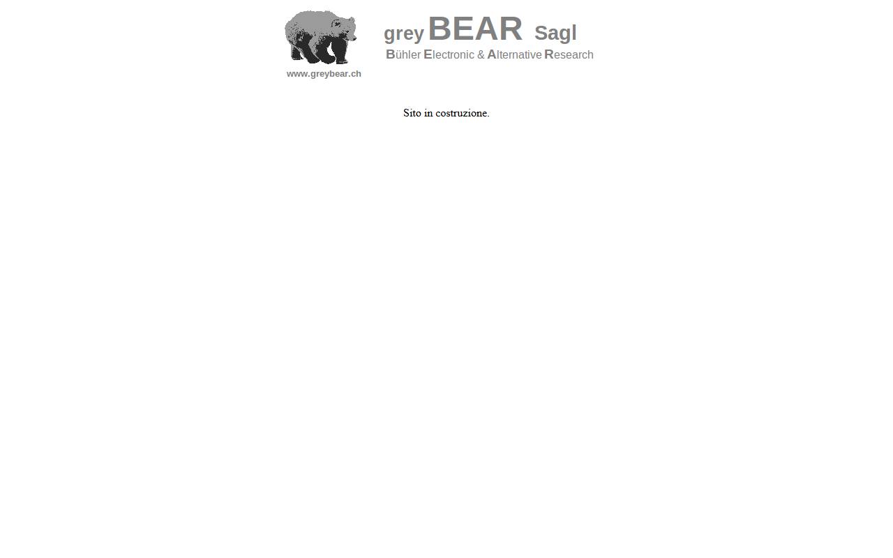 Anteprima del sito: grey BEAR Sagl