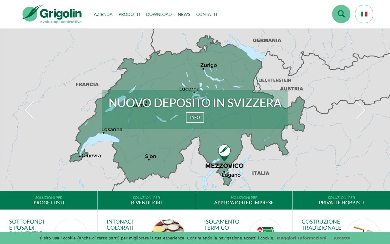 Anteprima del sito: Grigolin SA