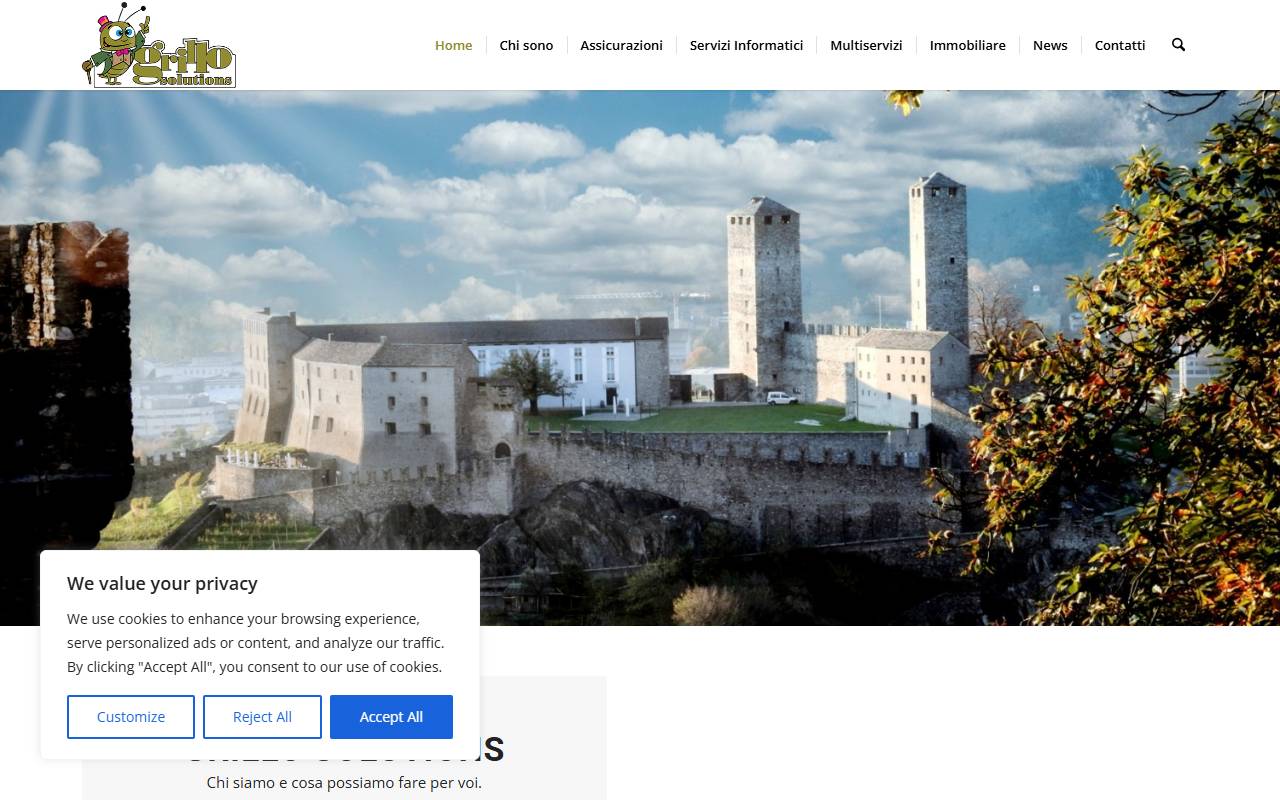 Anteprima del sito: Grillo Solutions