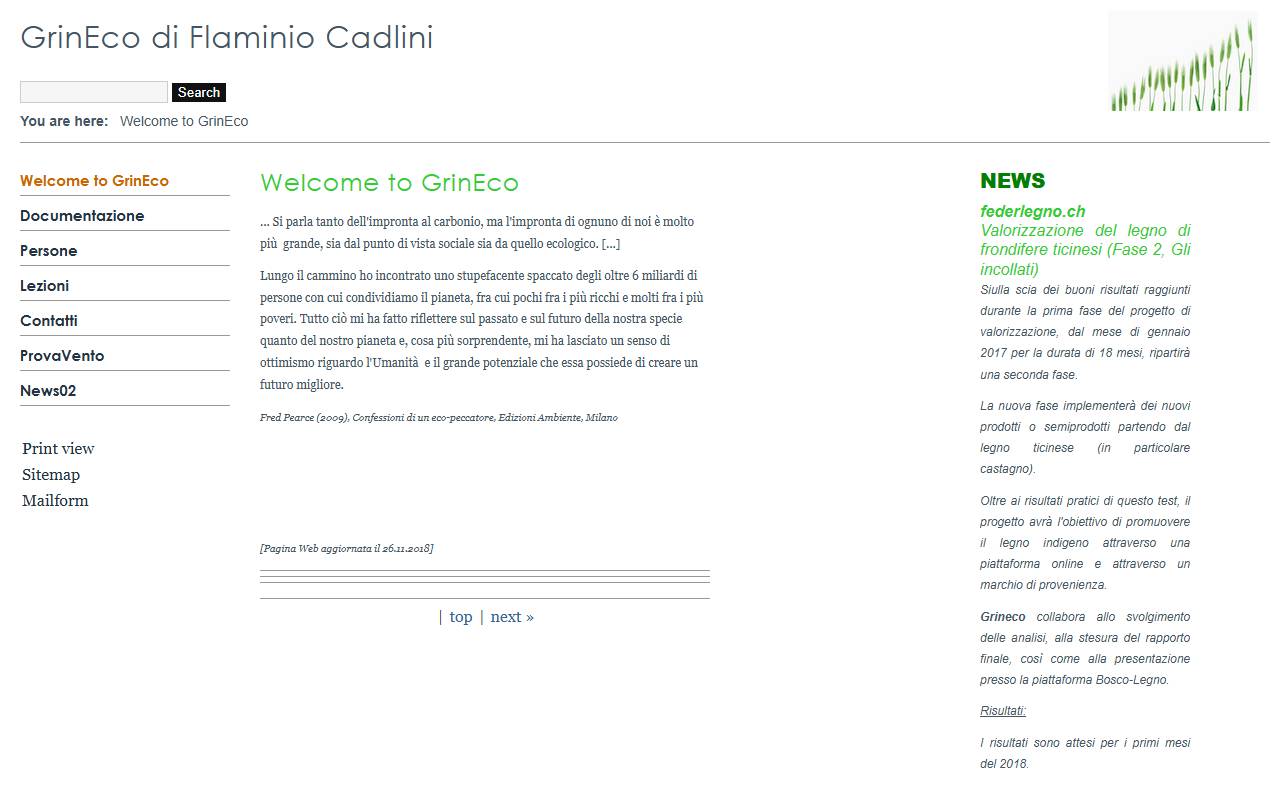 Anteprima del sito: GRINECO di Flaminio Cadlini