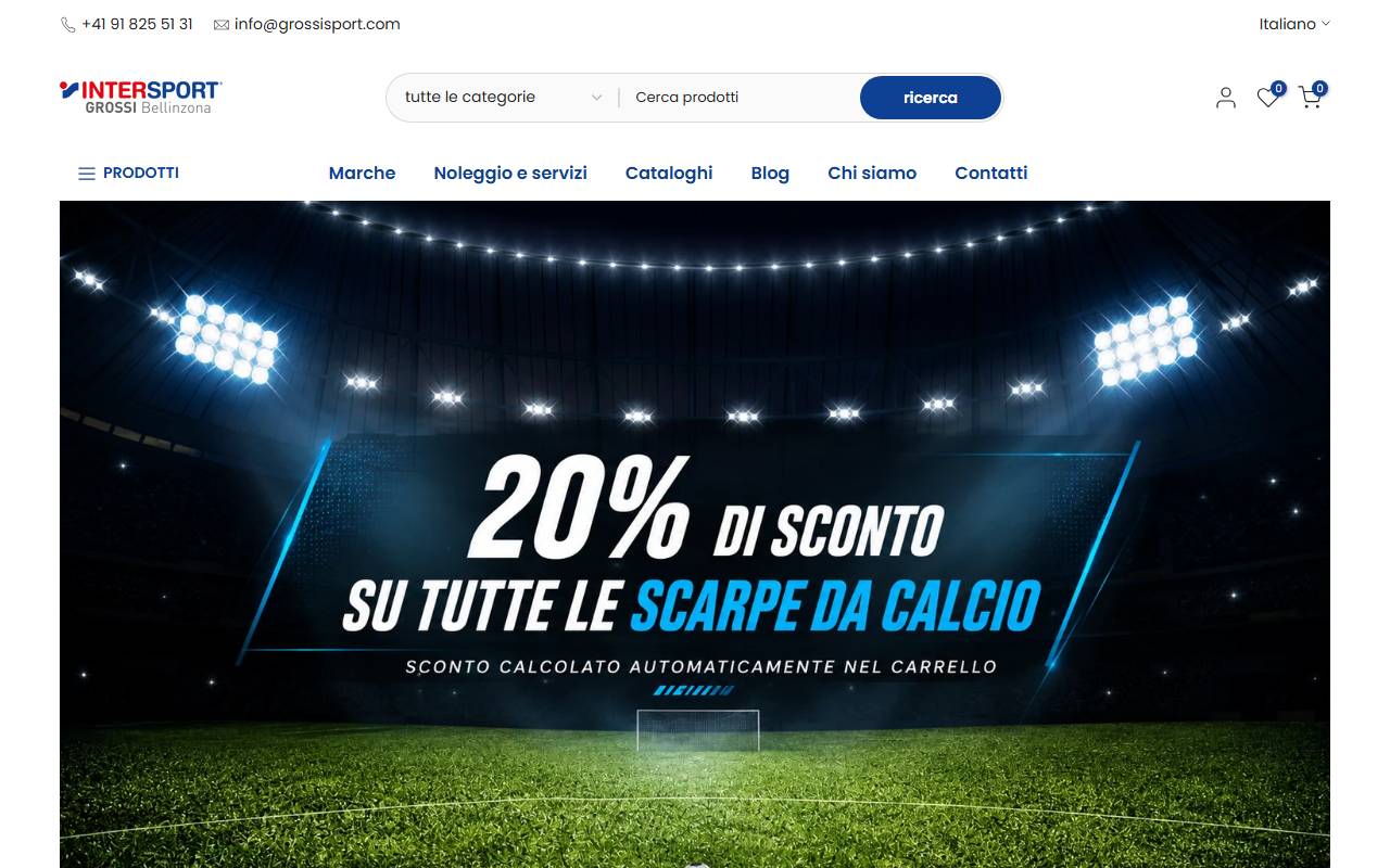 Anteprima del sito: Grossi Sport SA