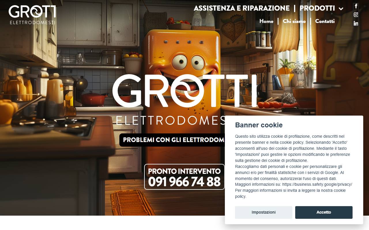Anteprima del sito: Grotti & Co. elettrodomestici Sagl