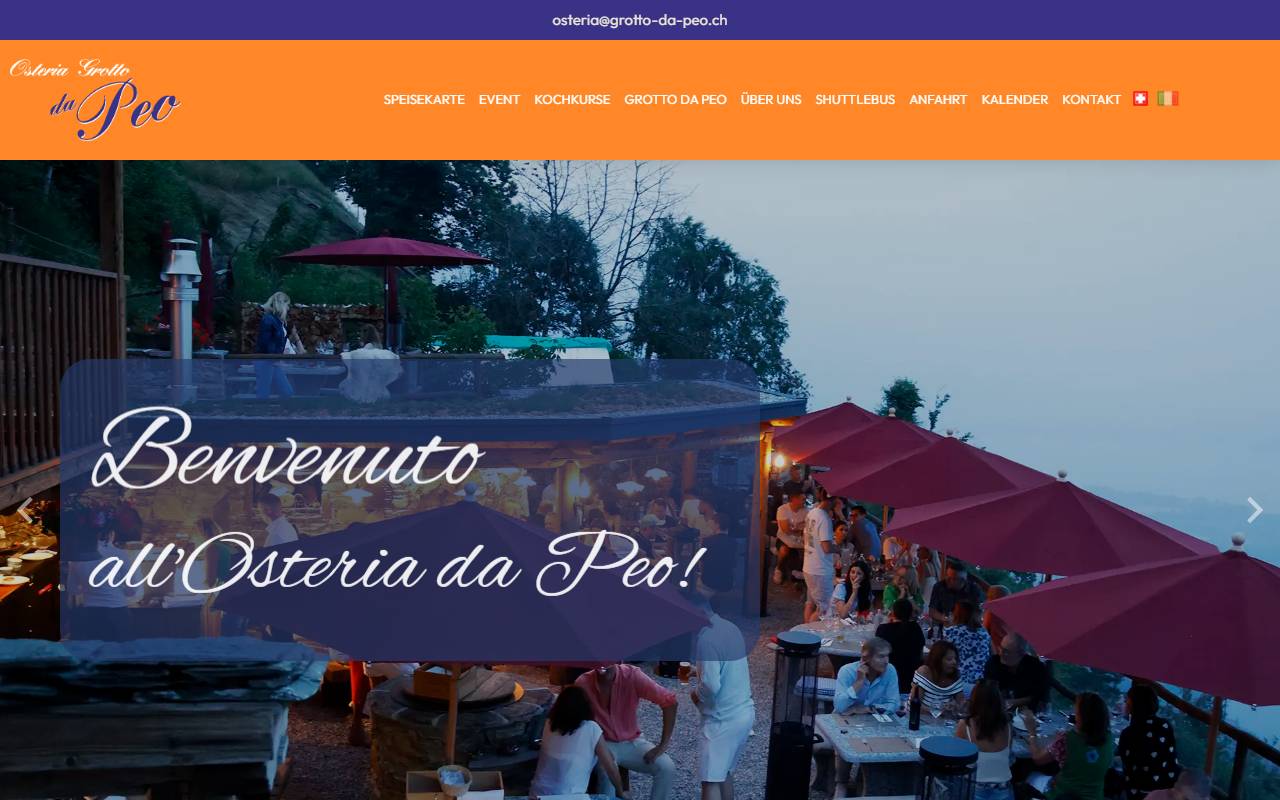 Anteprima del sito: Grotto Peo Sagl