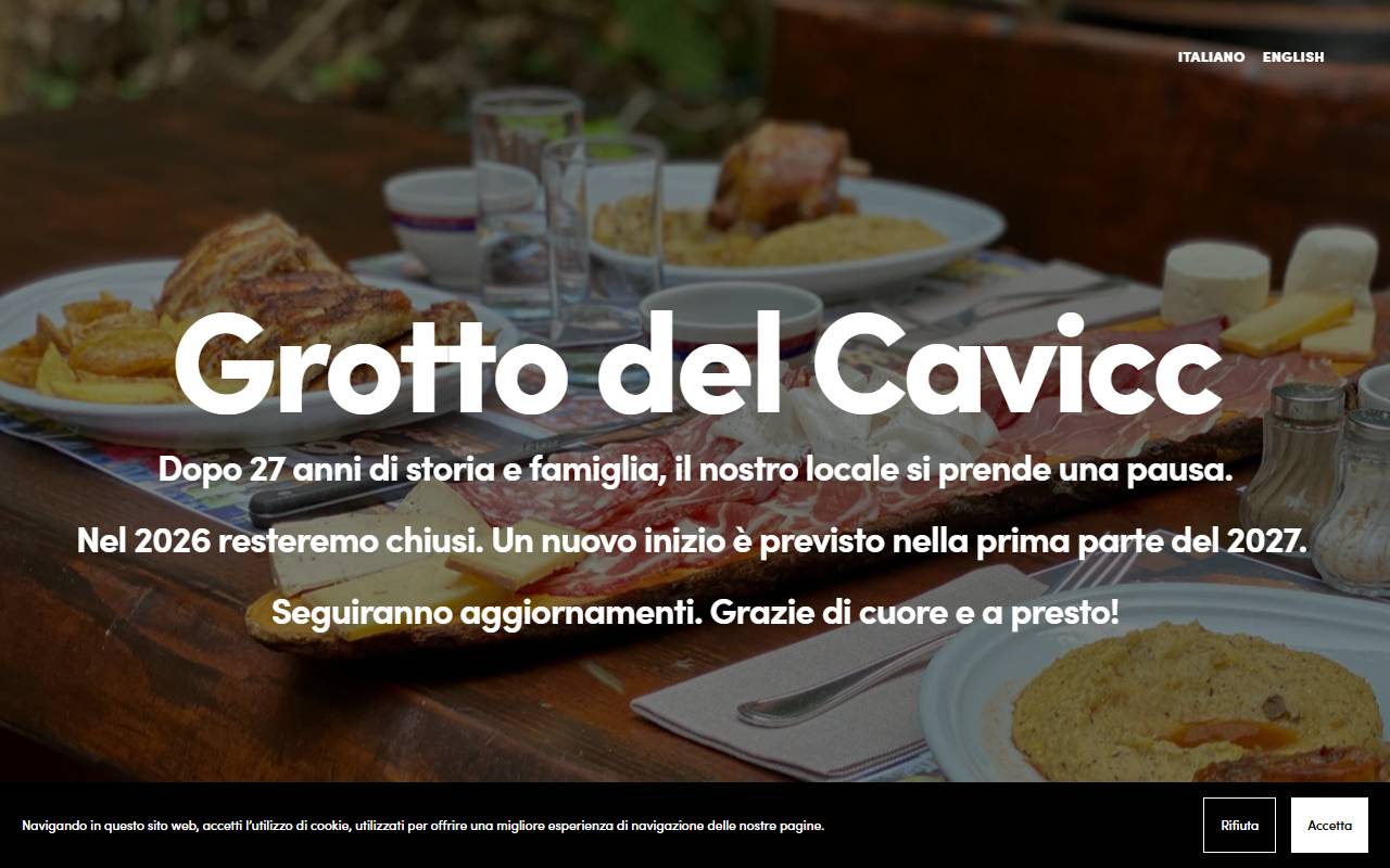 Anteprima del sito: Immobiliare Grotto del Cavicc SA