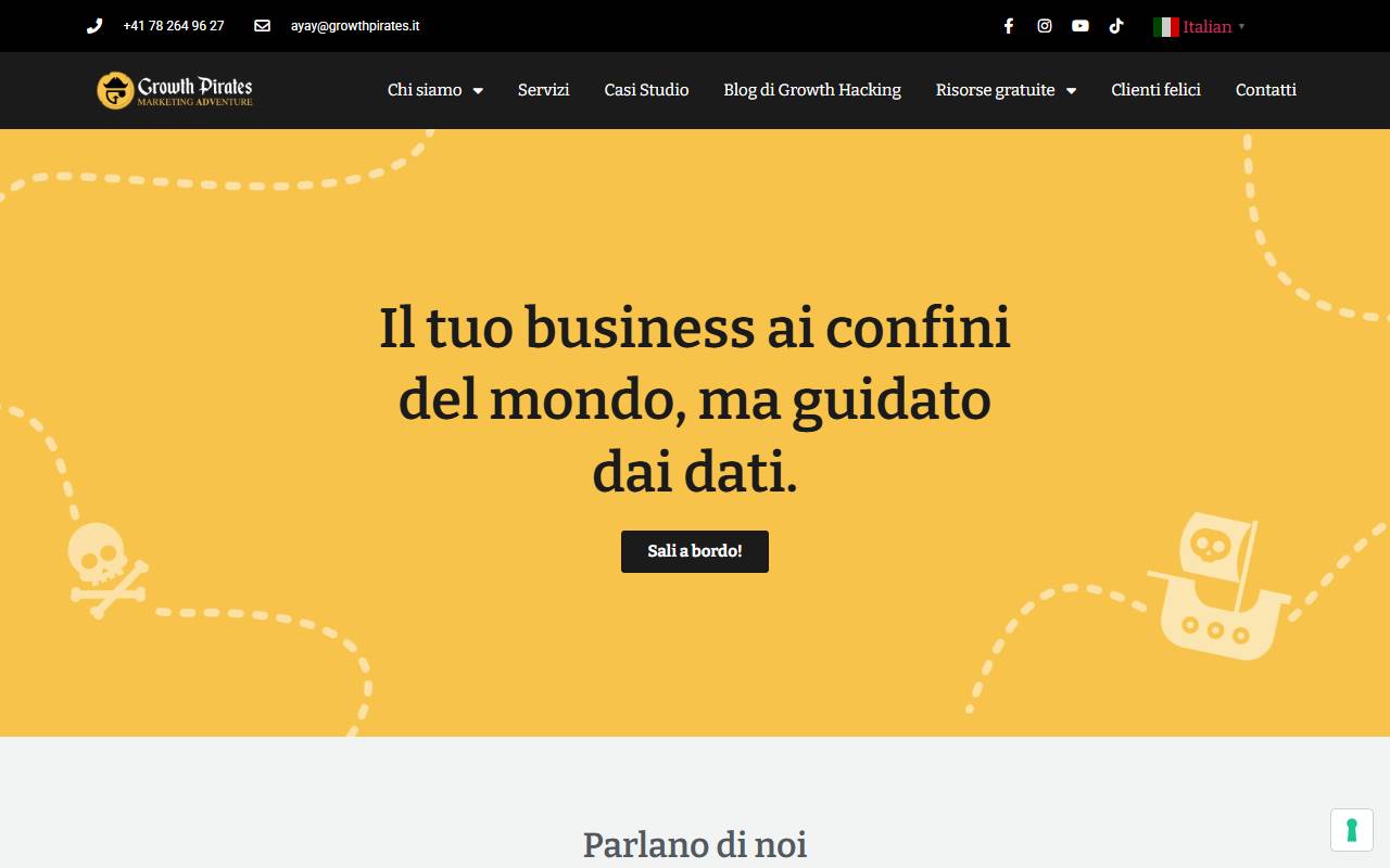 Anteprima del sito: Growth Pirates Sagl