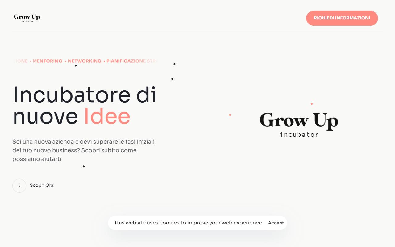 Anteprima del sito: Grow Up Incubator Sagl