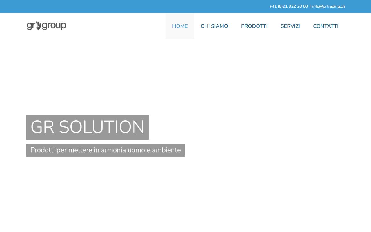 Anteprima del sito: GR Solution Sagl