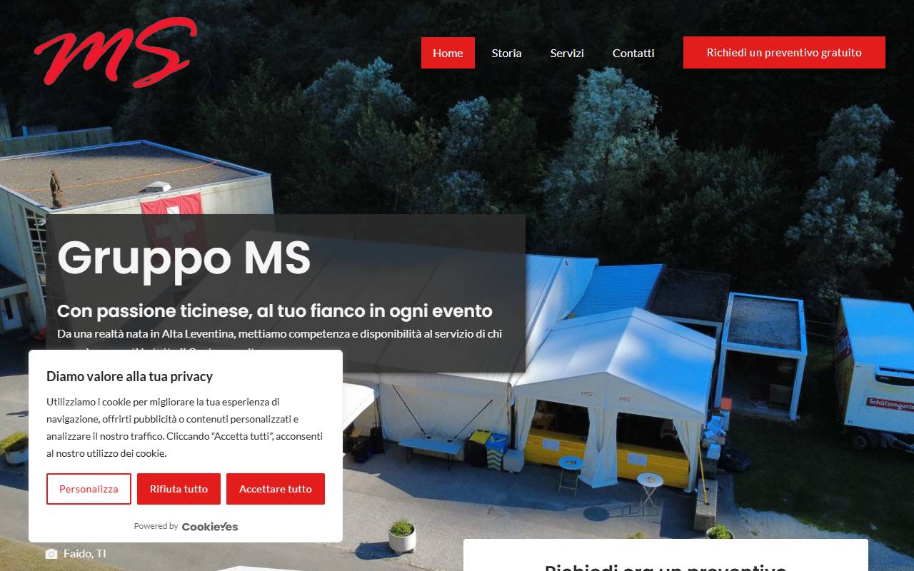 Anteprima del sito: Gruppo MS Sagl