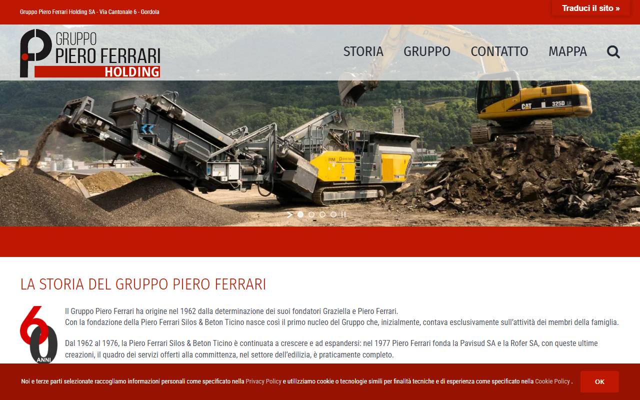 Anteprima del sito: Gruppo Piero Ferrari Holding SA