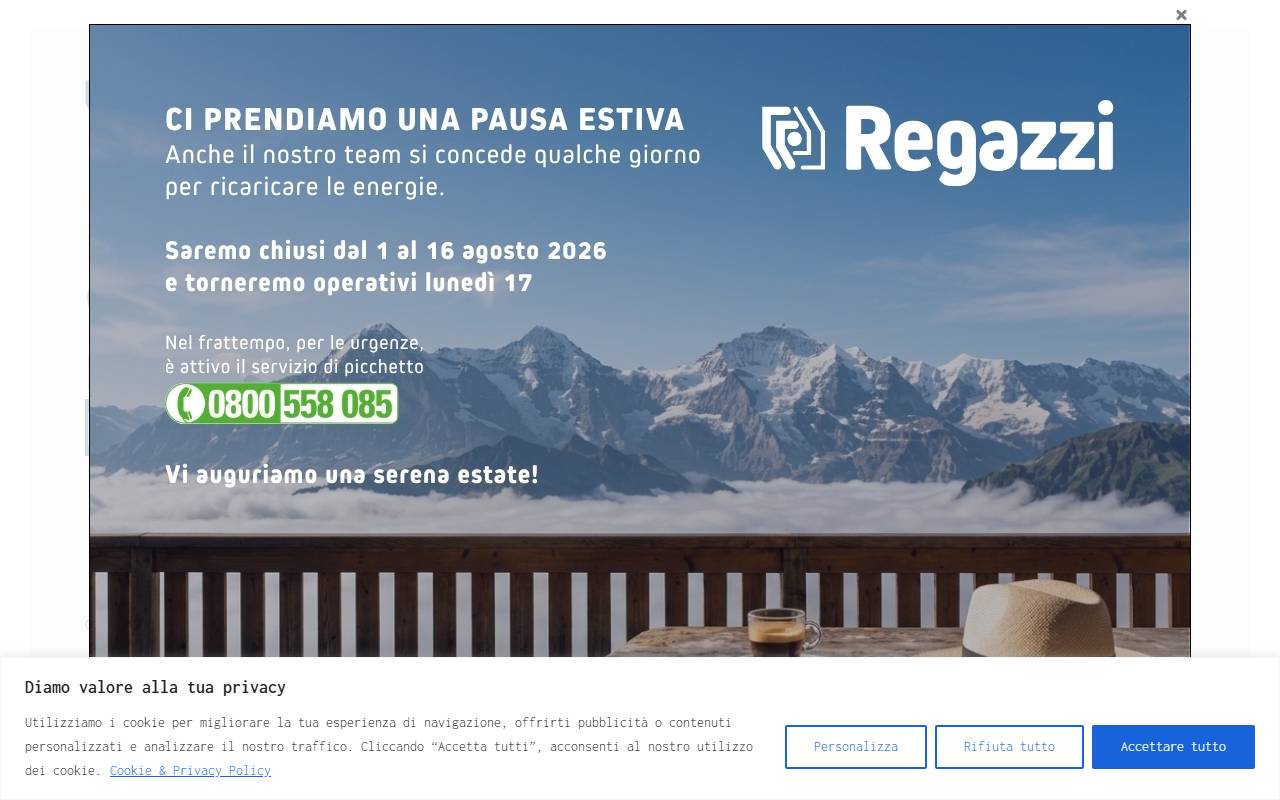 Anteprima del sito: Regazzi SA