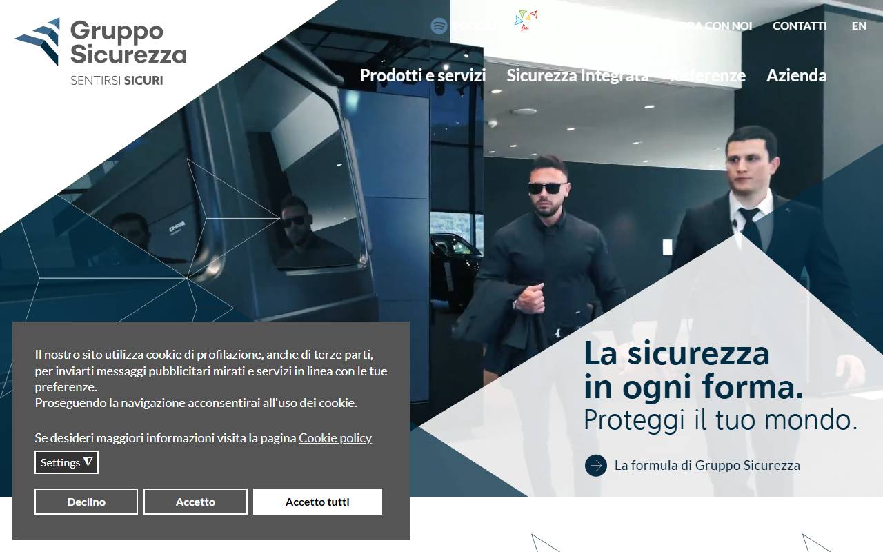 Anteprima del sito: Gruppo Sicurezza servizi SA