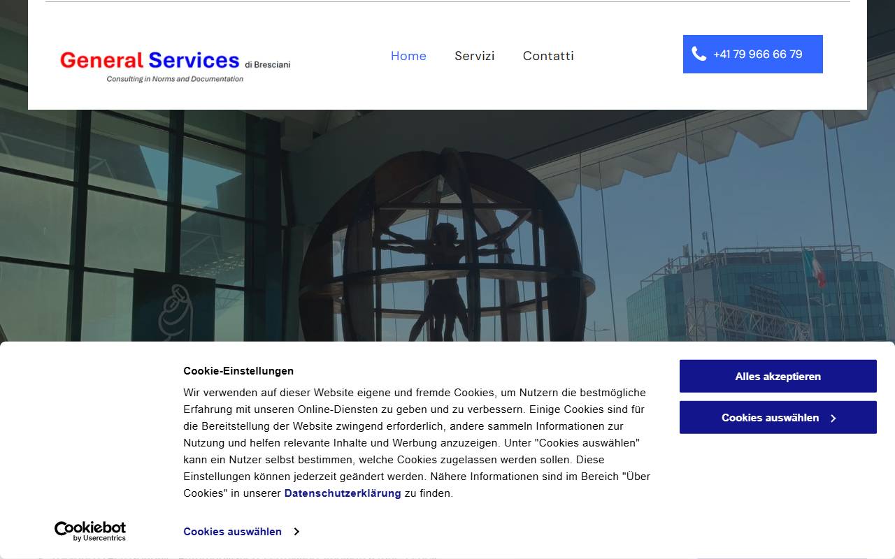 Anteprima del sito: General Services di Bresciani Sagl
