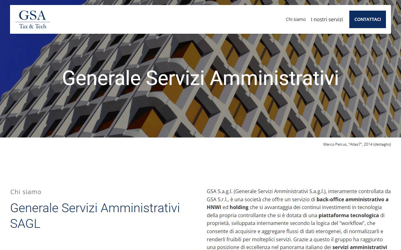 Anteprima del sito: Generale Servizi Amministrativi Sagl