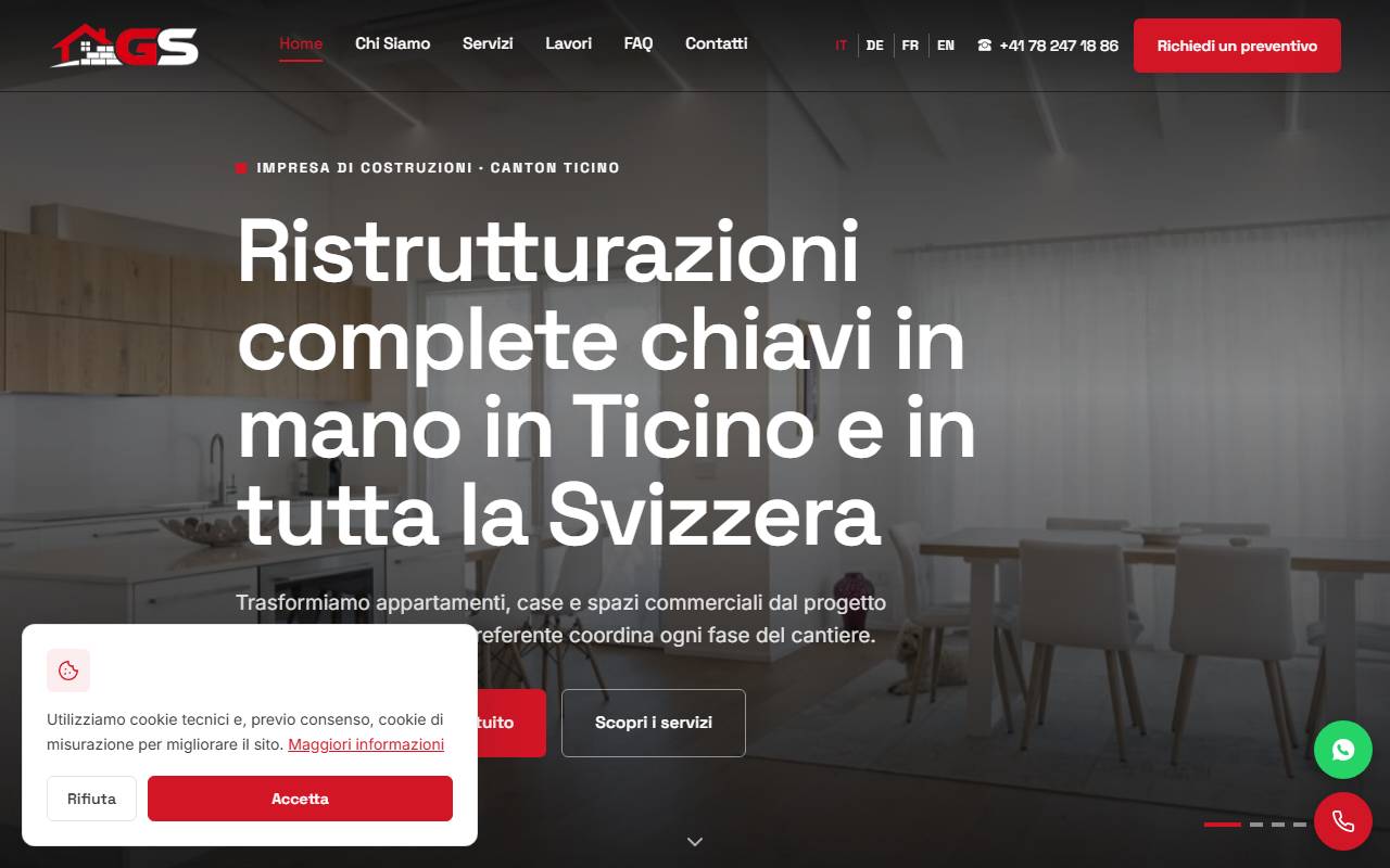 Anteprima del sito: GS Costruzioni & Ristrutturazioni di Giuliano Subashi