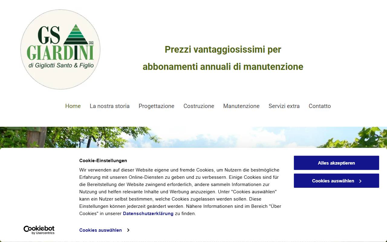 Anteprima del sito: GS Giardini Sagl