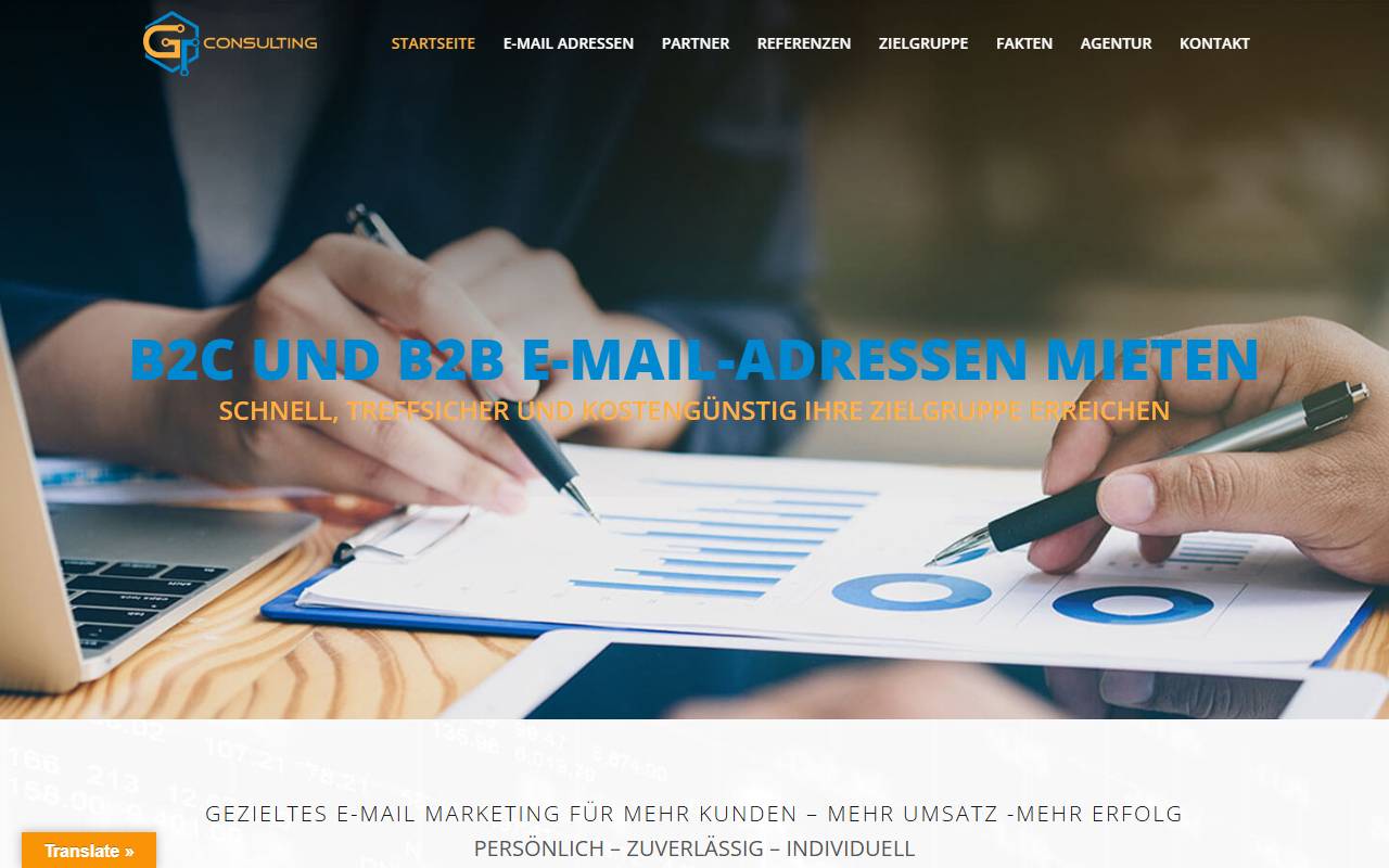 Anteprima del sito: GT Consulting Sagl