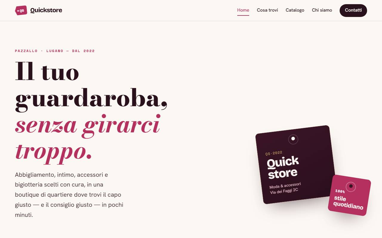 Anteprima del sito: Quickstore di Fasolino Patrizia