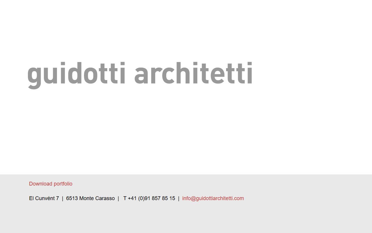 Anteprima del sito: Guidotti Architetti SA